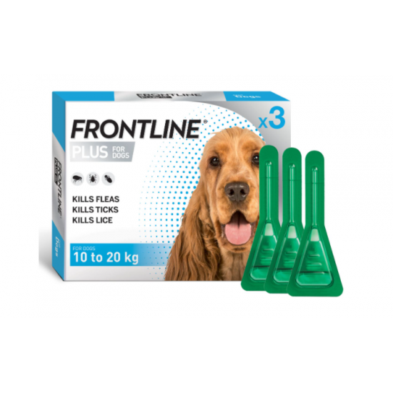FRONTLINE PLUS FOR DOGS 10-20KG - PACK OF 3