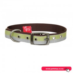 Yours Droolly Tricolor Dog Collar-Assorted Color-XL Size 54-68cm