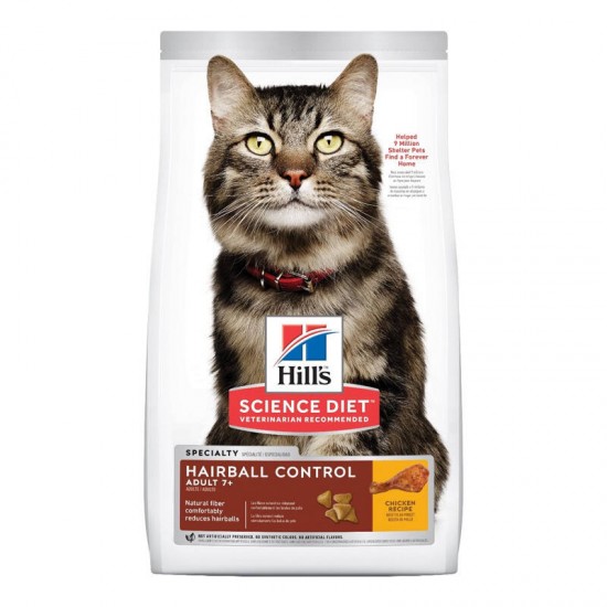 Hill's Cat Food Adult 7+ Hairball Control 4kg