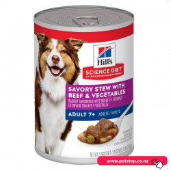 Hill's Adult 7+ Savory Stew Beef & Vegetables Canned Wet Dog Food 363g