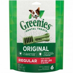 Greenies Original Smart Treat 6 Pack Regular Dog Treats - 170g