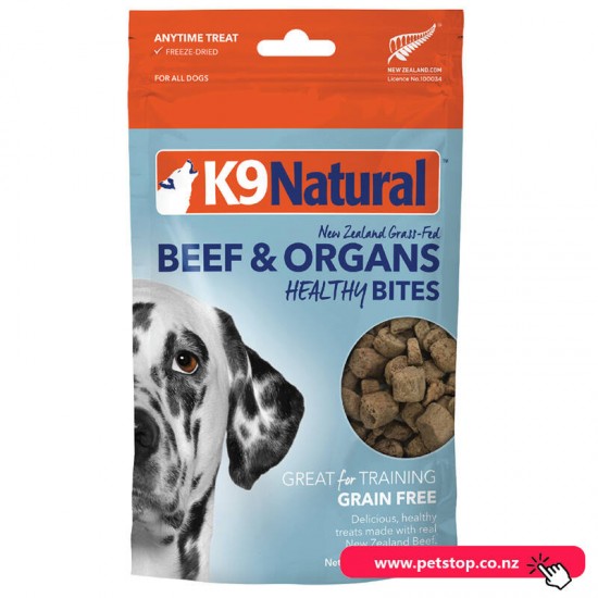 K9 Natural Beef Healthy Bites Freeze Dried Dog Treats 50g