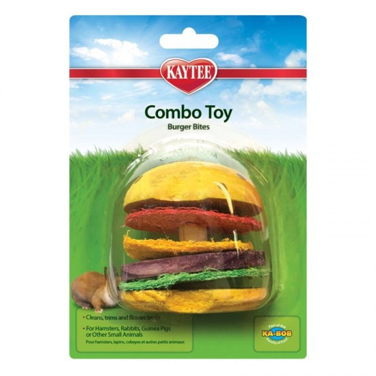 Kaytee Small Animal Toy Burger Bites & Apple