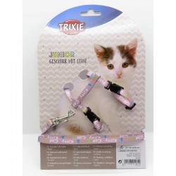 Trixie Cat Adjustable Harness With Leash - Junior^4181 Purple