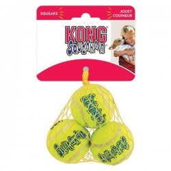 Kong Air Puppy Squeaker Tennis Ball Dog Toy 3 pack-XS