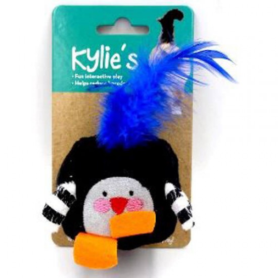Kylie's Feather Birds Rattle Cubeez Penguin Cat Toys