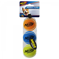Nerf Tennis Ball Mega Tuff 3pk 5.08cm