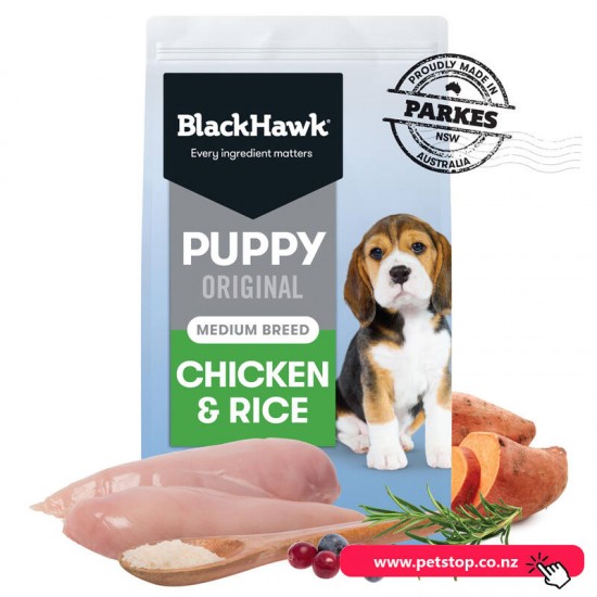 Black Hawk Original Medium Breed Puppy - Chicken & Rice 20kg