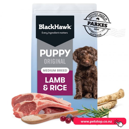 Black Hawk Original Medium Breed Puppy - Lamb & Rice 20kg