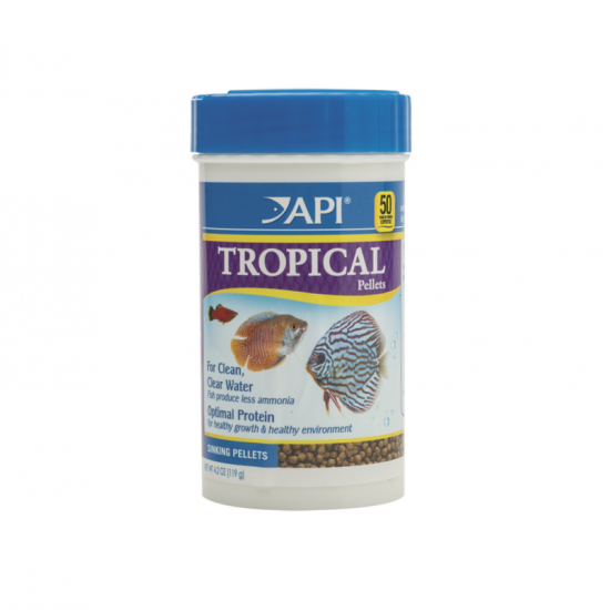 API Tropical Pellets 119g Fish Food - Sinking Pellet