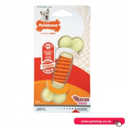 Nylabone pro Action Dental Power Chew Durable Dog Toy Bacon flavor-Small/Regular