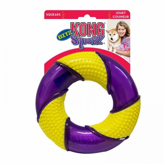 Kong Squeezz Bitz Ring Dog Toy - Large