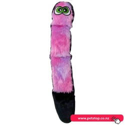 Pet One Dog Plush Toy Worm -  Cute Eye Raspberry Color