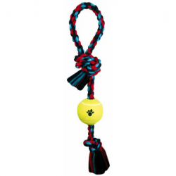 Pull Tug with Tennis Ball Med ^65cm