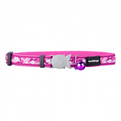 Red Dingo Cat Collar Camouflage Hot Pink 12mm x 20-32cm