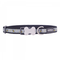 Red Dingo Dog Collar Bumble Bee Large 25mm x 20-32cm