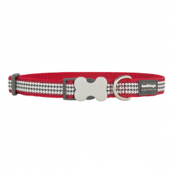 Red Dingo Dog Collar Fang It Red Medium 20mm x 31-47cm