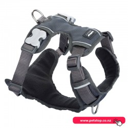 Red Dingo Padded Pet Harness Grey Size S