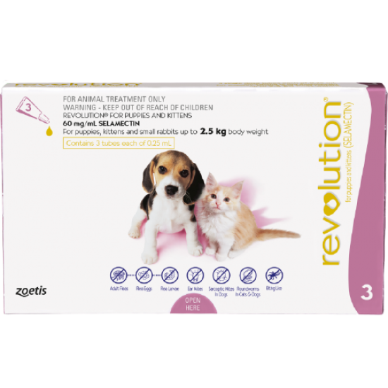Revolution Treatment for Puppy and Kitten 3 Tubes