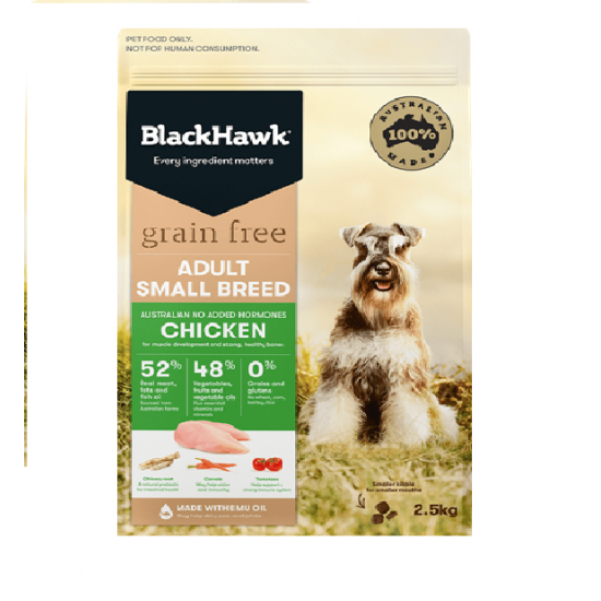 Black Hawk-Dog Food-Grain Free-Small Breed-Chicken 2.5kg