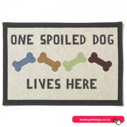 Tapestry Pet Placemat -One Spoiled Dog Lives Here