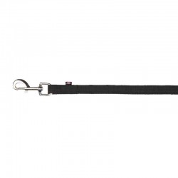 Brooklands Dog Tracking Leash 10m x 20mm flat strap - Black