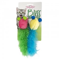 Trouble and Trix Bliss Catnip Tweet Mice 2 pack Cat Toy