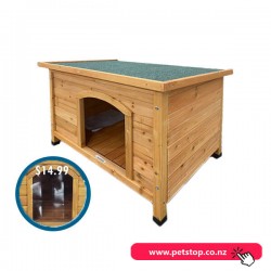Dog Wooden Kennel Flat Roof  Small