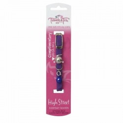 Trouble and Trix High Street Stretch Cat Collar Purple
