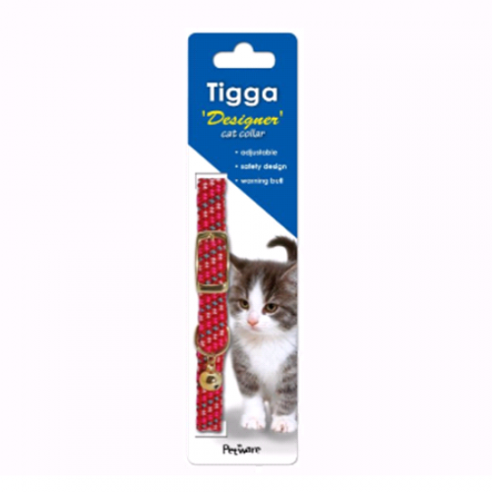 Tigga Mix Reflect Cat Collar-Red