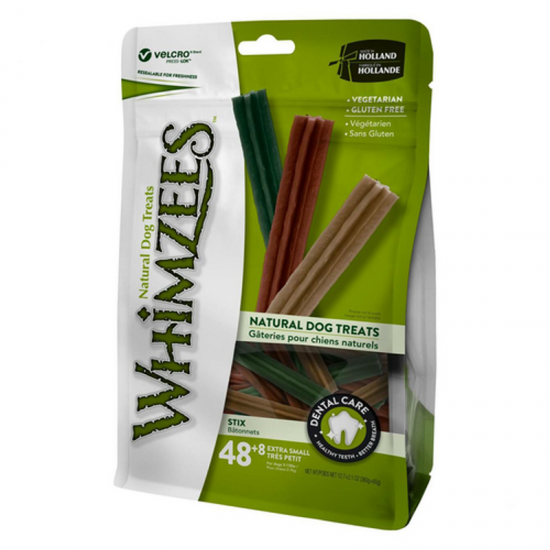 Whimzees Natural daily dental treats Stix 48+8 extra small