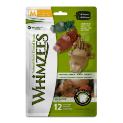 Whimzees Alligator Dental  Medium Dog Treats - 12pk