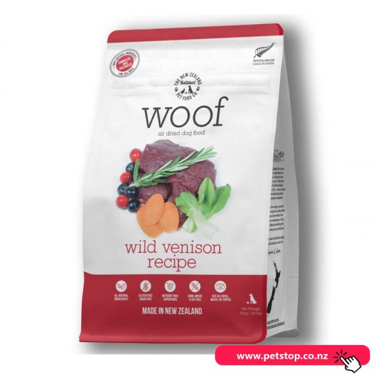 Woof Air Dried Dog Food - Wild Venison 750g
