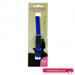 Yours Droolly Adjustable Basic Dog Collar Toy size Blue