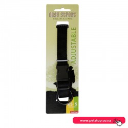 Yours Droolly Adjustable Basic Dog Collar XS Black