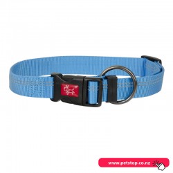 Yours Droolly Adjustable Reflective Collar Blue - Toy Size
