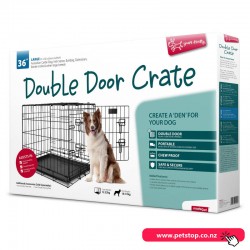 Yours Droolly Double Door Dog Crate 36inch 91*58*63cm