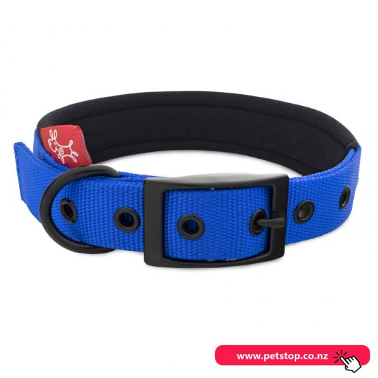 Yours Droolly  Dog Foam Collar Blue-L