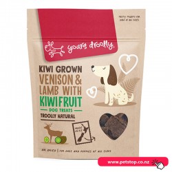 Yours Droolly Kiwi Grown Venison, Lamb with Kiwifruit Dog Treats-200g