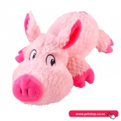 Yours Droolly Dog Toy Cuddlies Pig Pink Medium
