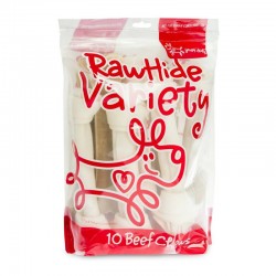Yours Droolly Rawhide Variety 10 Pack Large