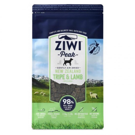 Ziwi Peak Air Dried Tripe & Lamb Dog Food 2.5kg