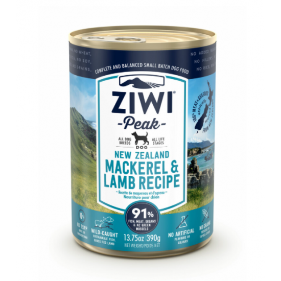 Ziwi Peak Canned Mackere and Lamb Dog Food -390g